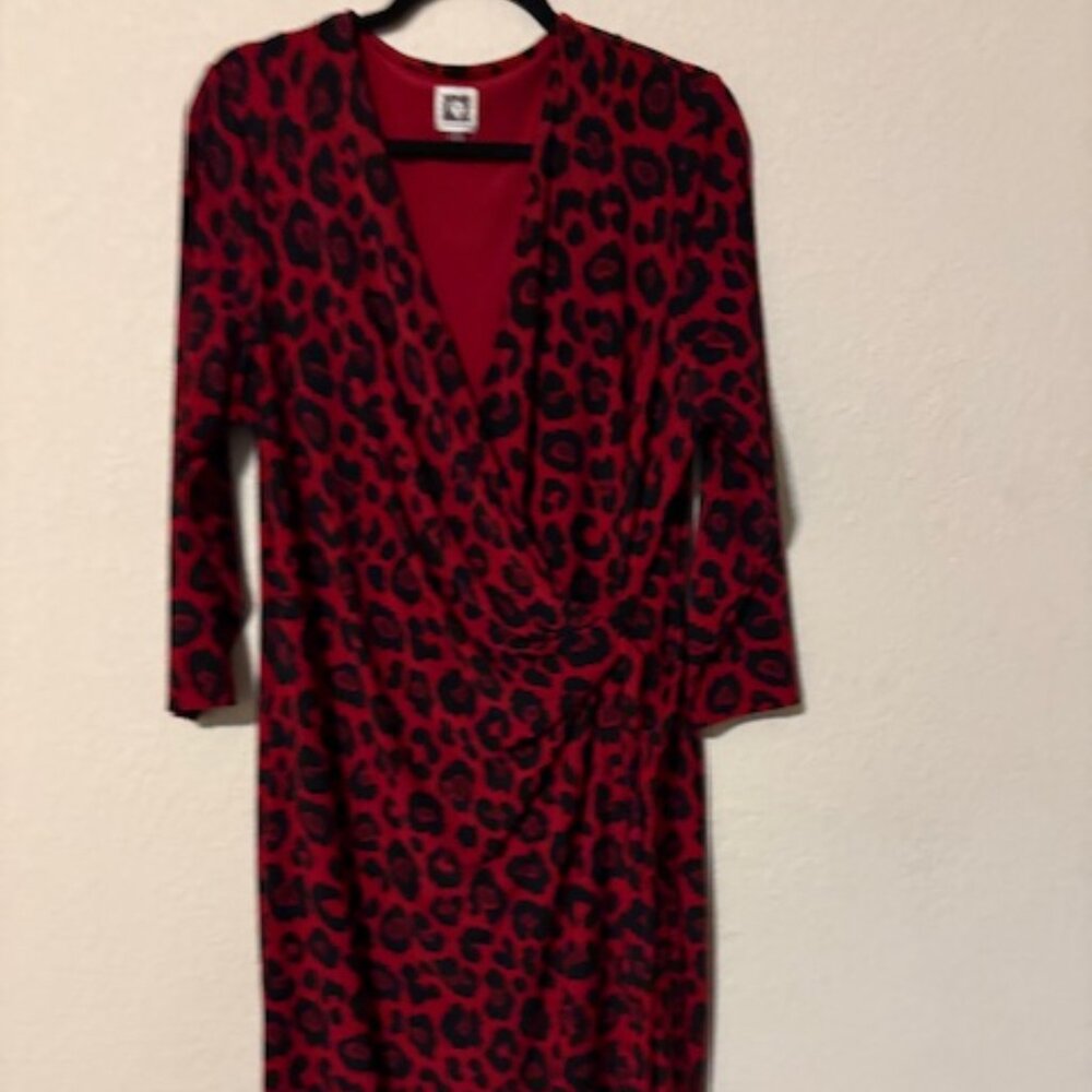 Red/Black Animal Print Dress